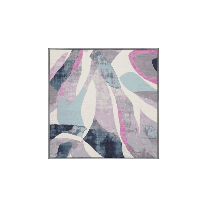 Tapis gris soyeux et moelleux, Rectangle 7 pi x 10 pi