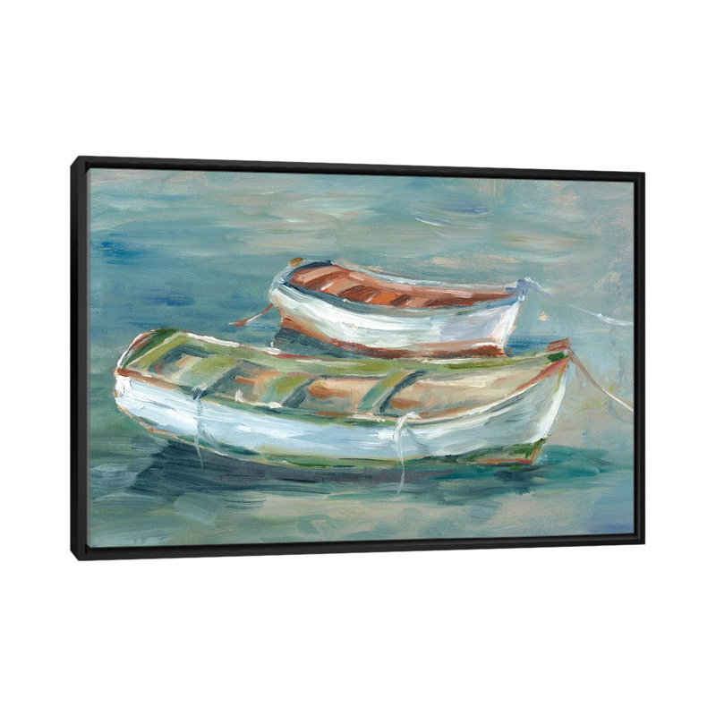 «By the Shore II», reproduction sur toile, H 18 po x l 26 po x P 1,5 po, Toile avec cadre noir, Pas de tapis