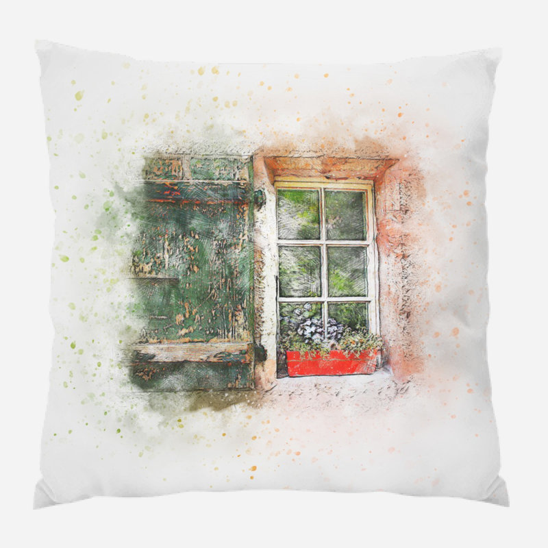 Prunty Window Throw Pillow, Microsuede, Indoor