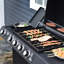 Outsunny 4+1 Burner Gas BBQ Grill with Wheels 125 L x 51 W x 100 H cm Black