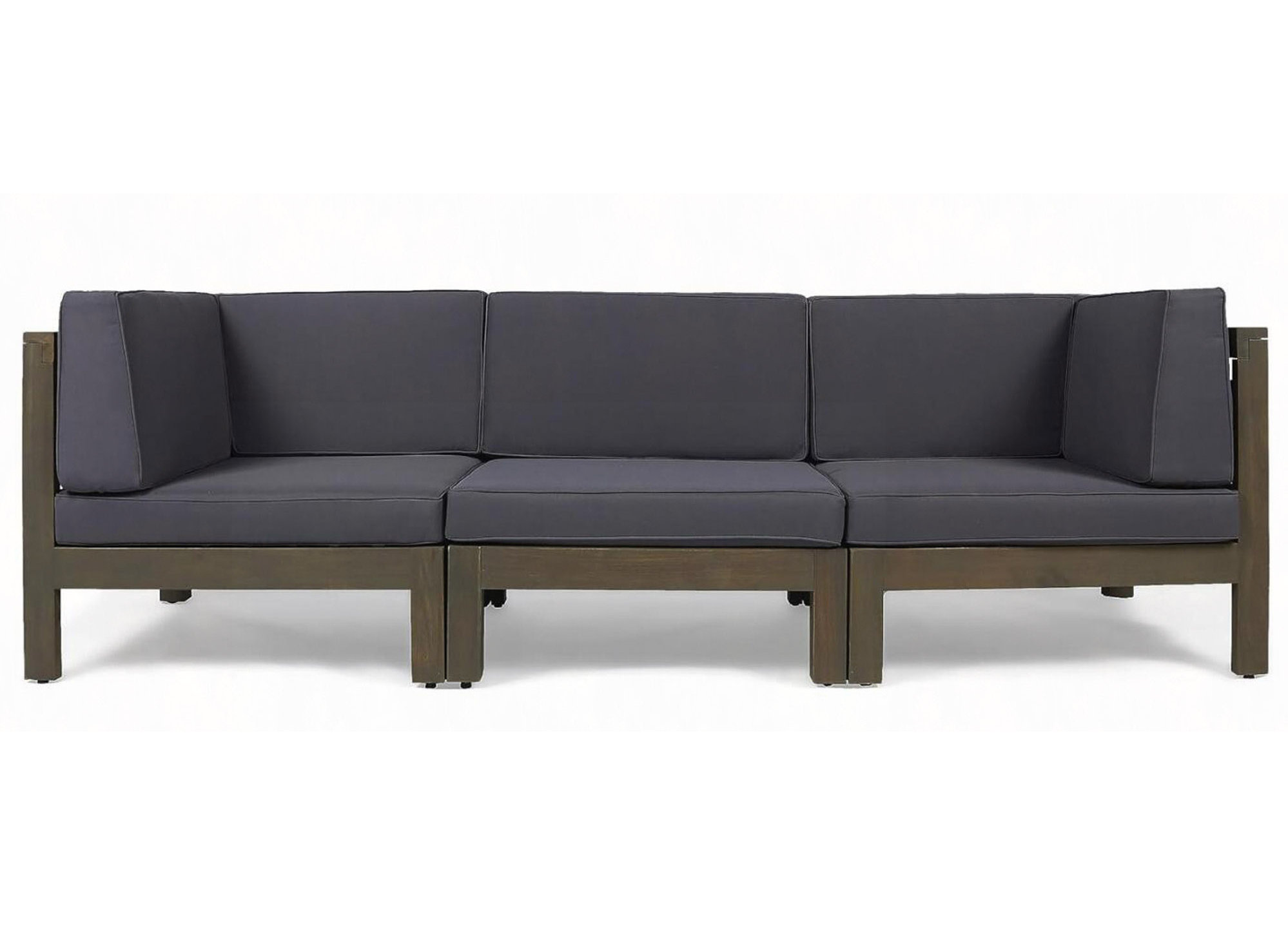 Ebern Designs Brava X-Back 3 Seater Outdoor Sectional Sofa Set ...