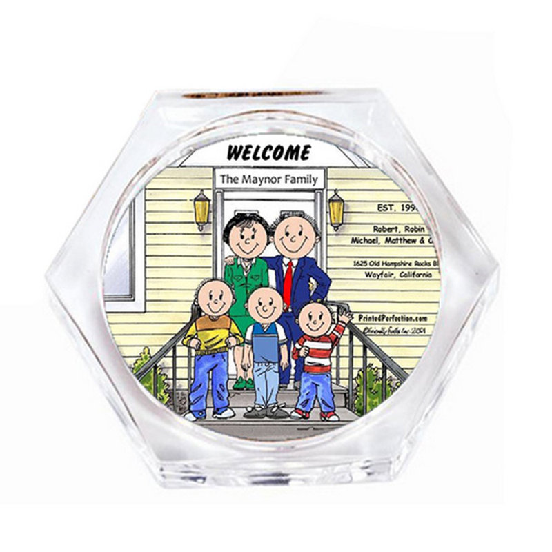 Ensemble de 4 verres sous-verres Personal Home, Oui