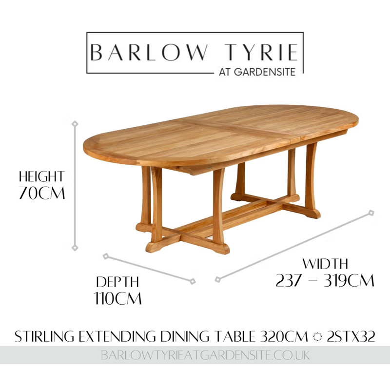 Stirling Outdoor Oval Teak Dining Table