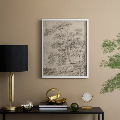 Reproduction encadrée rétro en bois massif Lxxxvii