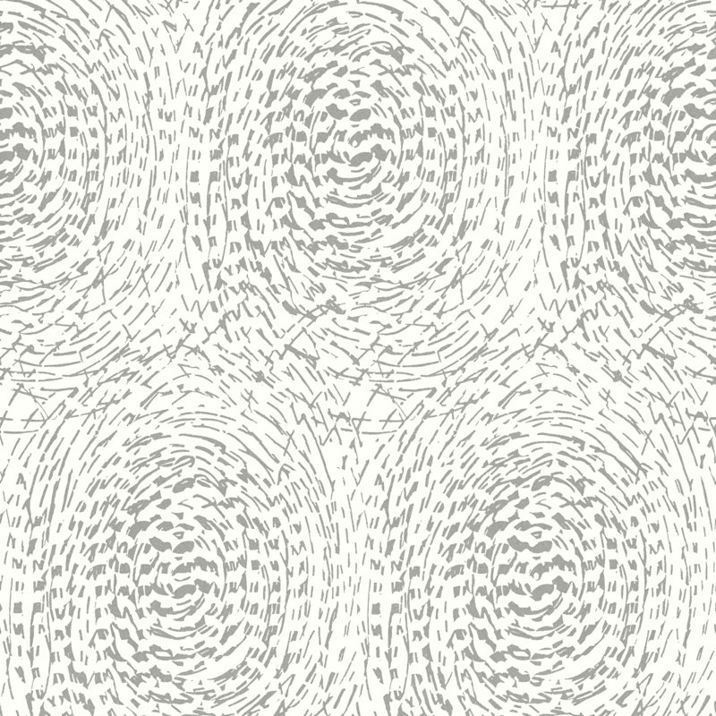 Ganell 10.05m x 53cm Matte Wallpaper Roll, Grey/White