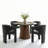 5-Piece Mid-Century Round Dining Set For 4-2043286138