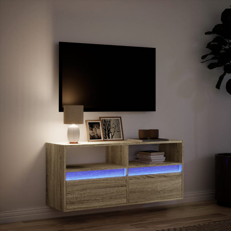 Dallton Unfinished TV Stand, Sonoma Oak, 100cm