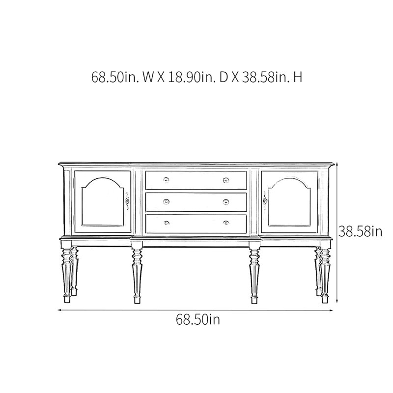 Rural Retro Multifunctional Console Table
