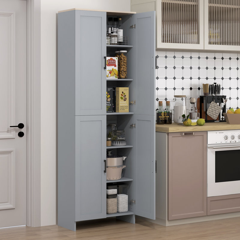 Lenard 4 -Door 6 -Shelf Storage Cabinet
