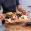  Wood Cutting Board for Kitchen - 38x25cm Large Bamboo Cutting Board with Juice Groove and Handles - Wooden Chopping Board