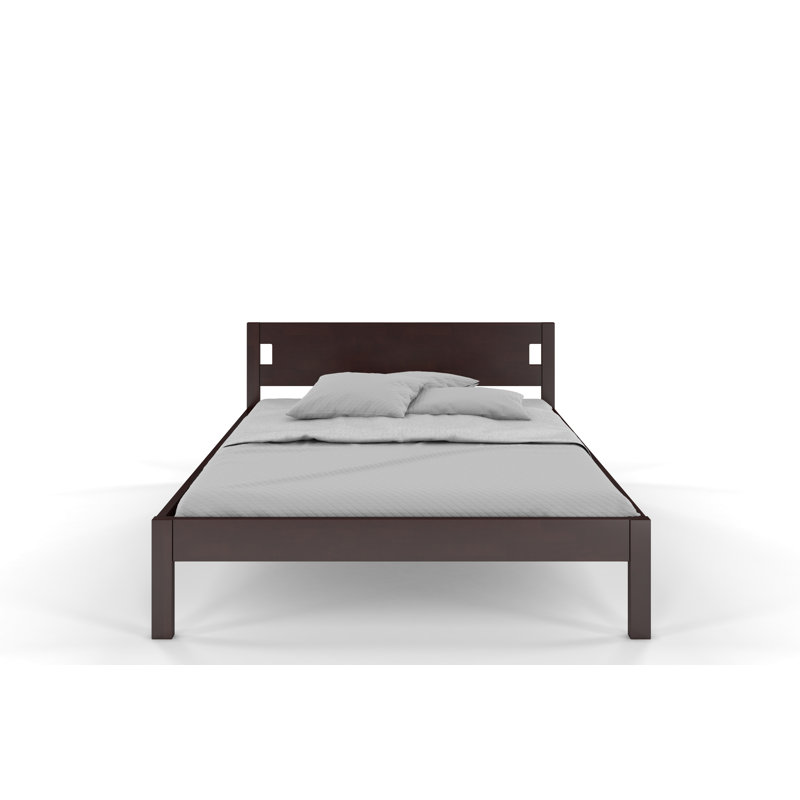 Alexiana Solid Wood Bed, European Single (90 x 200 cm), Palisander 1