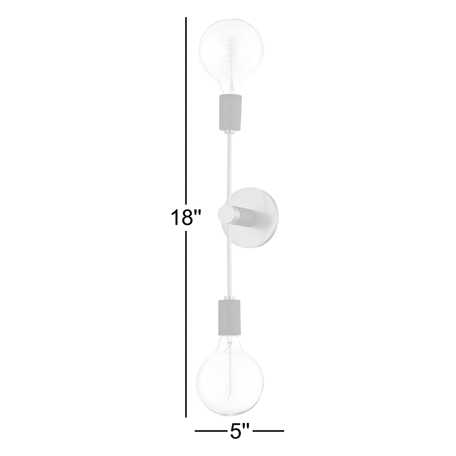 Christopher 2 Light Dimmable Armed Sconce, Polished Nickel
