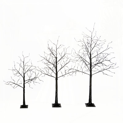 Arbre de Noël 3 lumières avec lumières mauves