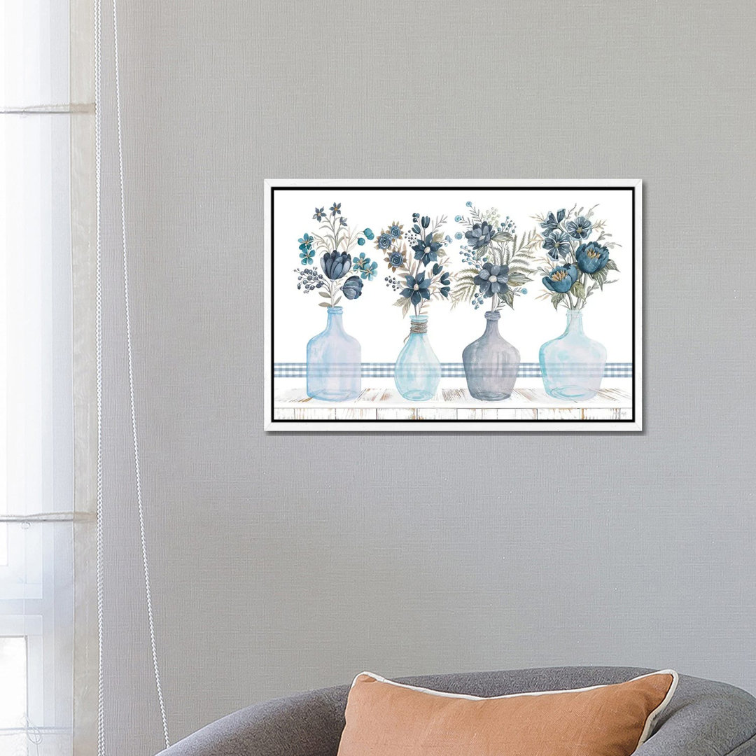 Feeling Blue Florals von Cindy Jacobs - Gallery-Wrapped Canvas Giclée on Canvas