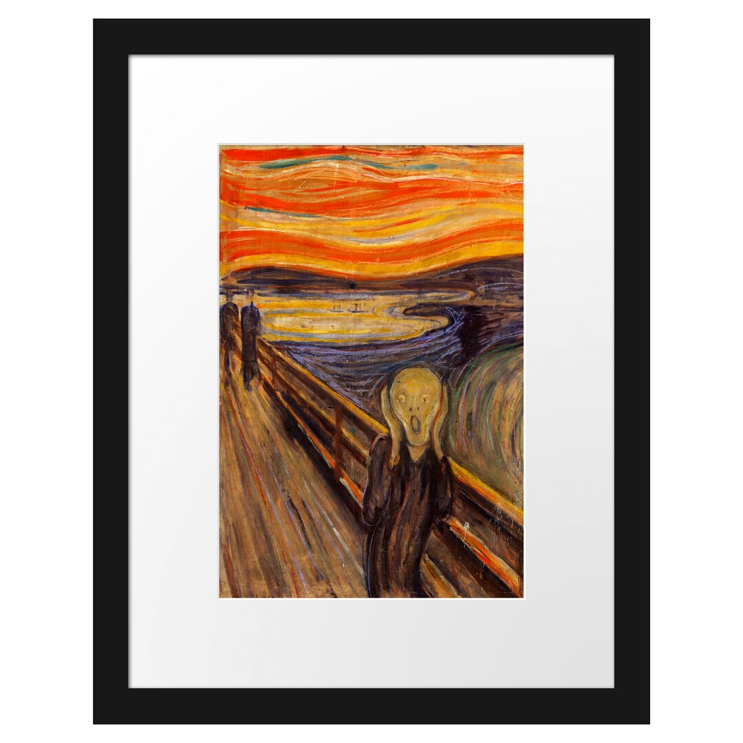 Gerahmter Kunstdruck The Scream I von Edvard Munch