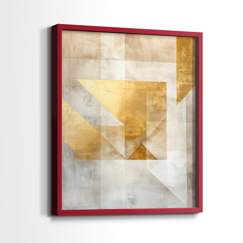 ABSTRACT Series CX - reproduction encadrée de qualité supérieure - prête à être accrochée - aucun clou requis, Rouge