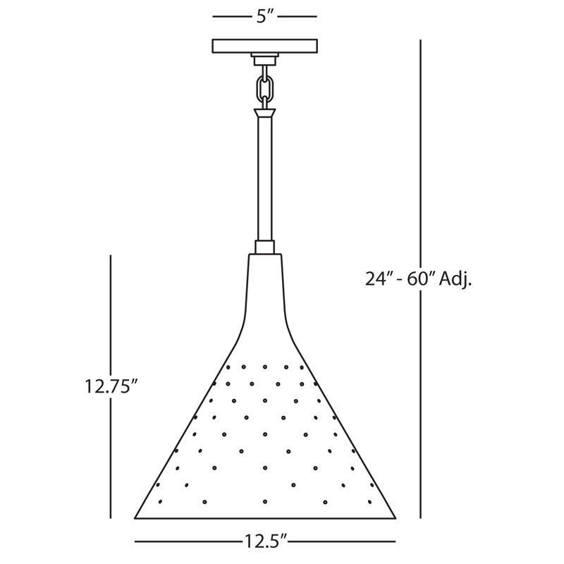 Pierce 1 - Light Pendant, Modern Brass