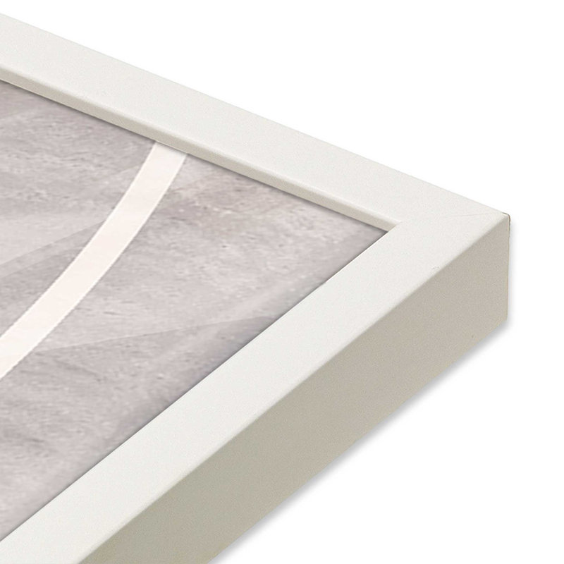 Silent Journey v2, Papier avec cadre simple opaque blanc, H 37 po x l 25 po x P 1,25 po
