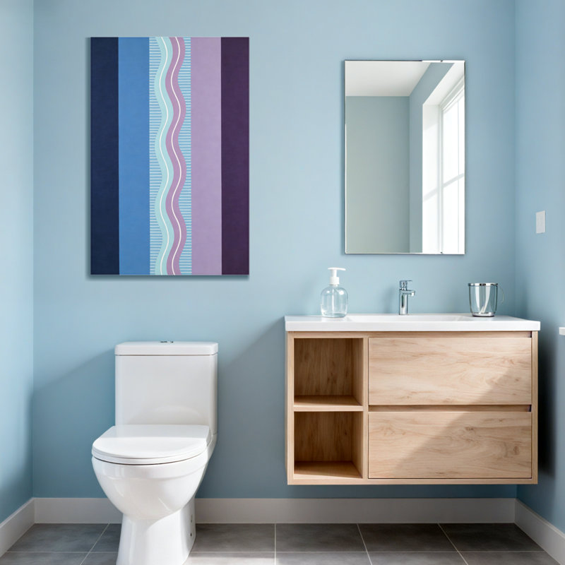 Abstract Striped Waves And Geometric Lines Pattern