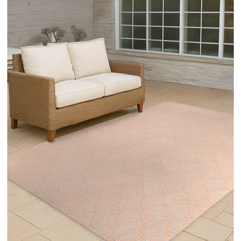Rolling Humps Non-Slip Outdoor Rug, Rectangle 4' x 6'