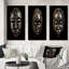 «Ethnical Traditional African Mask II», 3 pièces sur toile-497008903-497008902