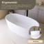 Baignoire de trempage autoportante 63 po en acrylique blanc brillant 63 po