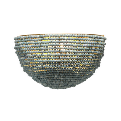 Barnacle Single Light Solid Wood Dimmable Flush Mounted Sconce