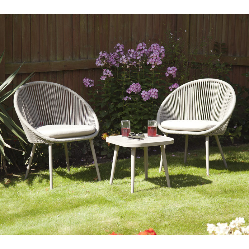 Wenger 2 - Person Patio Dining Set with Square Table , Cushions Included