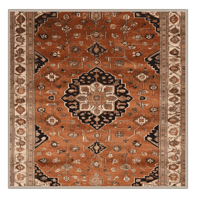 Tapis brun lavable à la machine