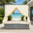 Outdoor Reclining Chaise Lounge Chair With Canopy, Adjustable Patio Daybed With Cushions For Garden, Patio, Backyard-942273765