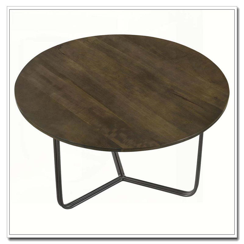 Table d'appoint naturelle et bronze industriel