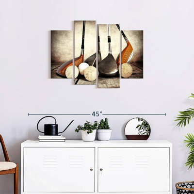 Ensemble de 4 pièces de golf sur toile