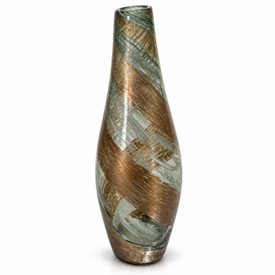 Vase de table contemporain en verre et art abstrait
