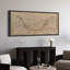 Rétro, carte du monde, carte du monde, art mural horizontal, art mural panoramique abstrait, décoration de salon-102833121-111696435