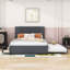 Lit plateforme tapissier avec tiroirs et lit gigogne Vanderhoof-231932575-231932573
