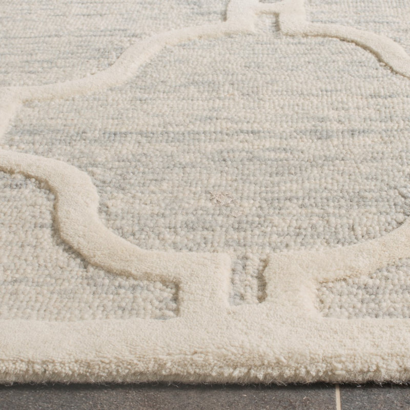 Cannen Hand Tufted Wool Geometric Rug, Round 6'