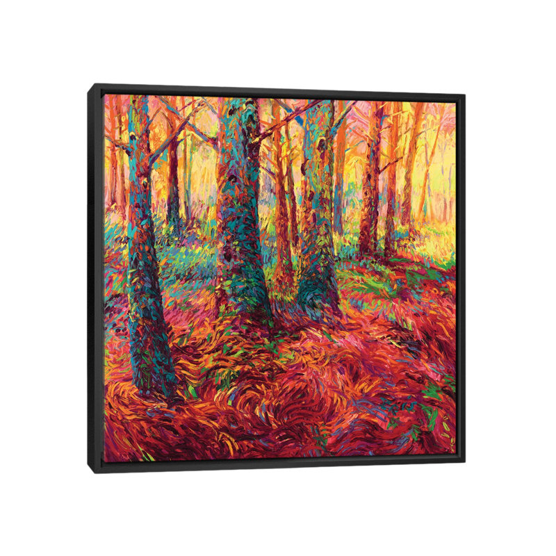 «Redwood Fall - par Iris Scott Floater», impression sur toile, Toile avec cadre noir