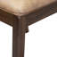 L'ensemble de table de salle à manger 3 pièces comprend une table de cuisine carrée et 2 chaises empilables en tissu de polyester brun, finition noyer antique-114747380