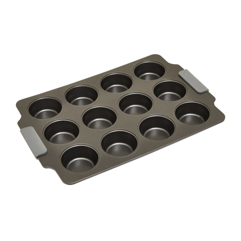 Premier Housewares 12 Cup Non-Stick Carbon Steel Muffin Pan with Lid