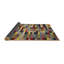 Tapis noir/gris/rouge contemporain-437884701