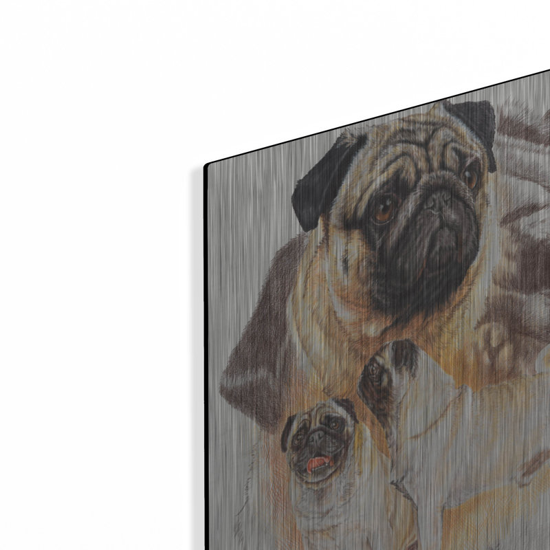 «Pug And Ghost» par Barbara Keith, H 24 po x l 16 po