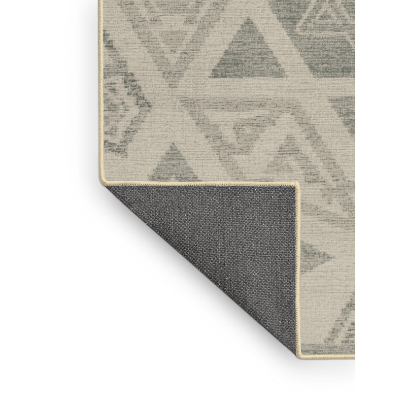 Soft Plush Eudy Hanukkah Modern & Contemporary Abstract Area Rug in Beige – Yellow Binding, 5x8