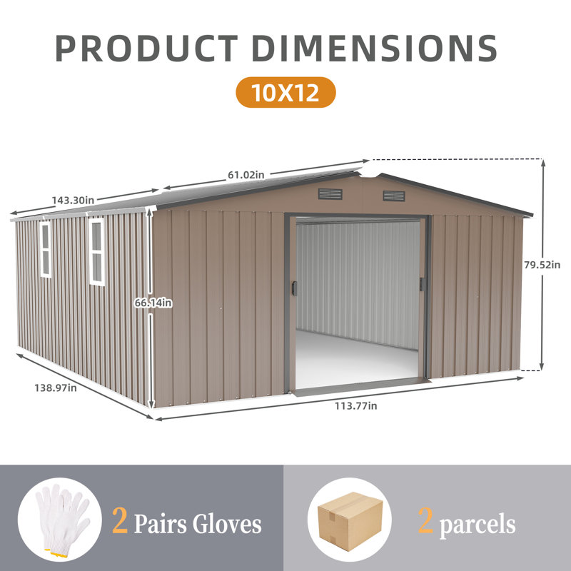 Durable Metal Shed Storage Versatile Backyard Use