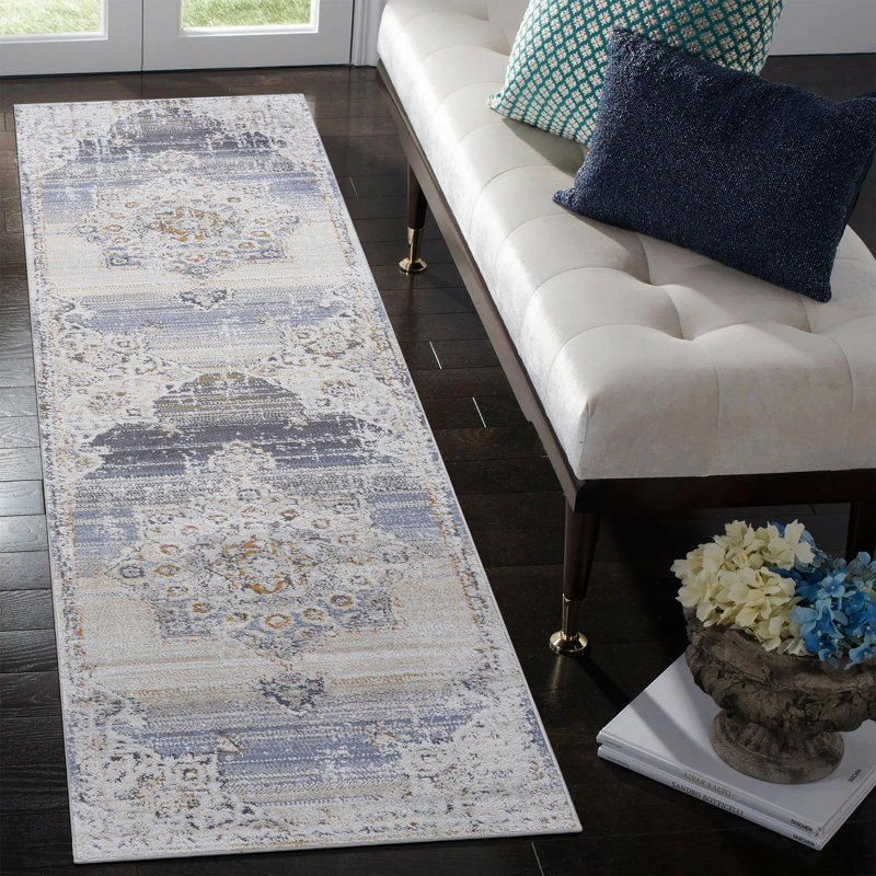 2X8 Medallion Runner Rug, Runner 2'2" x 8'