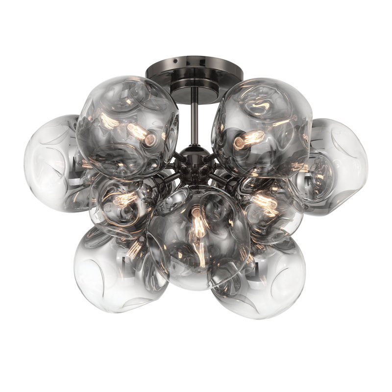 Minka Metropolitan Neveh - 12 lumières semi-encastrées en bronze industriel poli