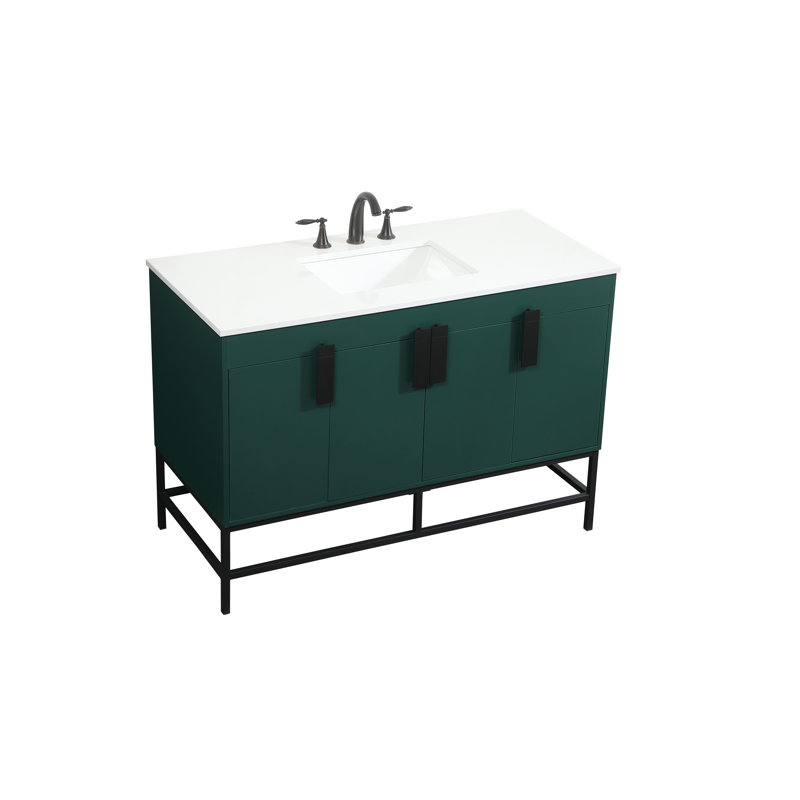 Ensemble de meuble-lavabo simple 48 po Eugene, Vert