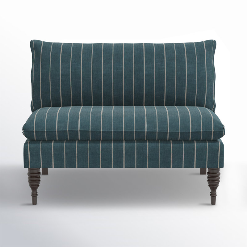 Cecelia 47'' Upholstered Loveseat, Fritz Indigo Stripe