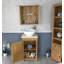 Slimline Compact 515mm Free-standing Cloakroom Vanity Unit-2062904571