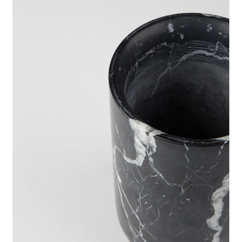 Fajen Stoneware Table Vase, Black