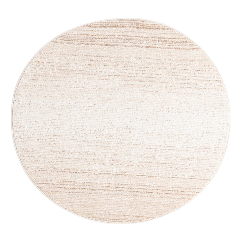 Hulsey Striped Indoor Rug, Round 5'3"